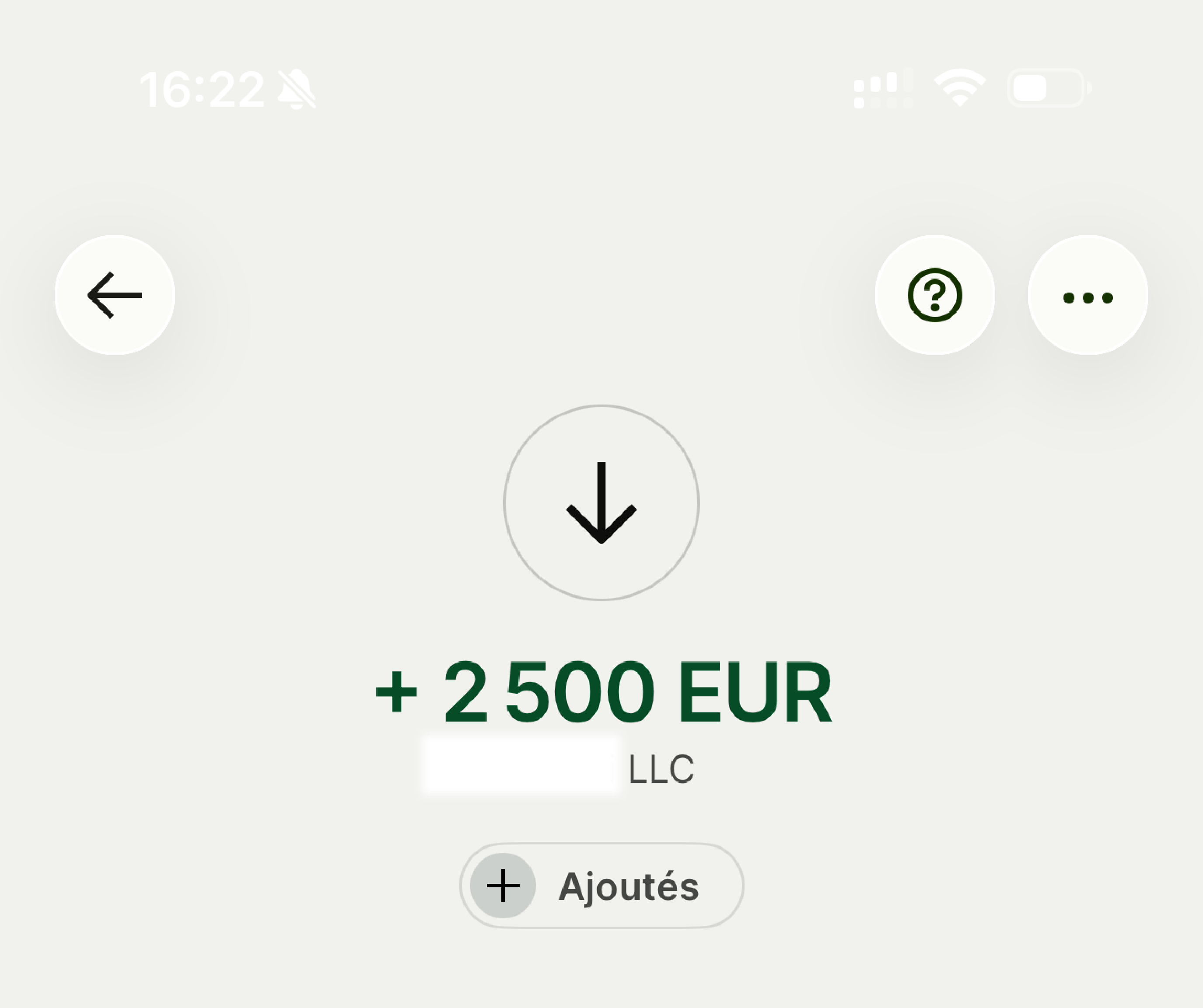 Transfert reçu