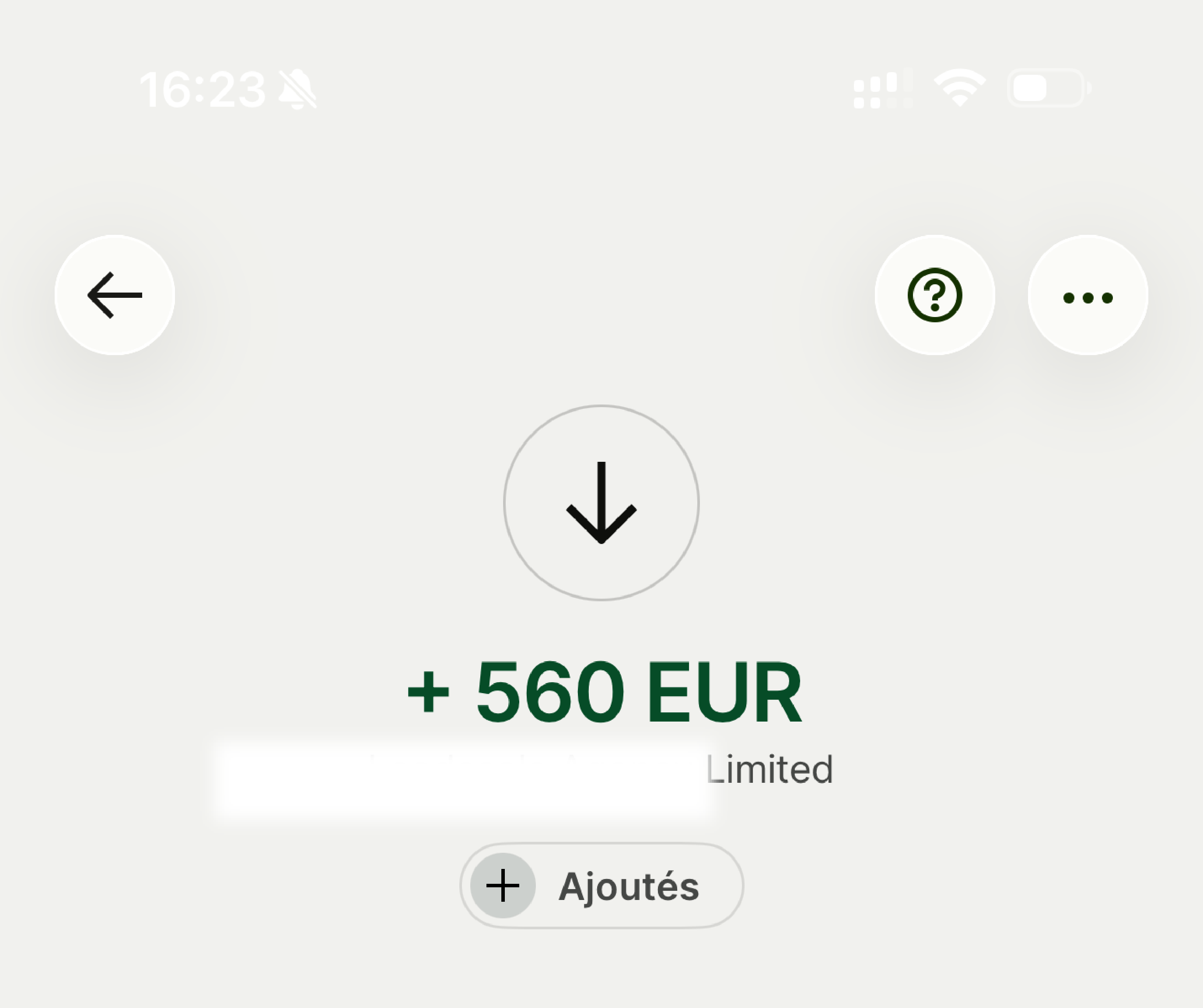 Virement entrant
